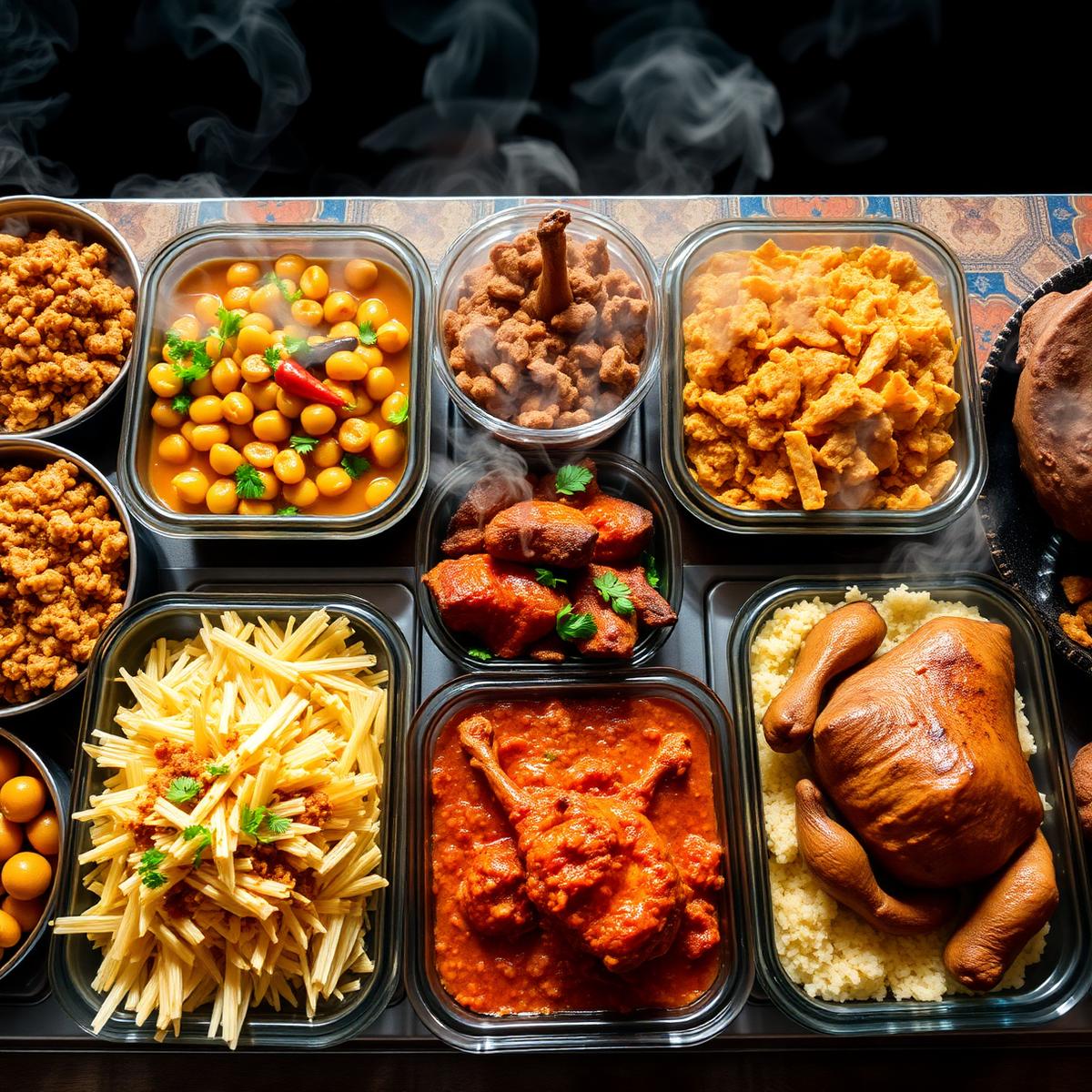 Variedade de pratos no buffet do Prosa Mineira